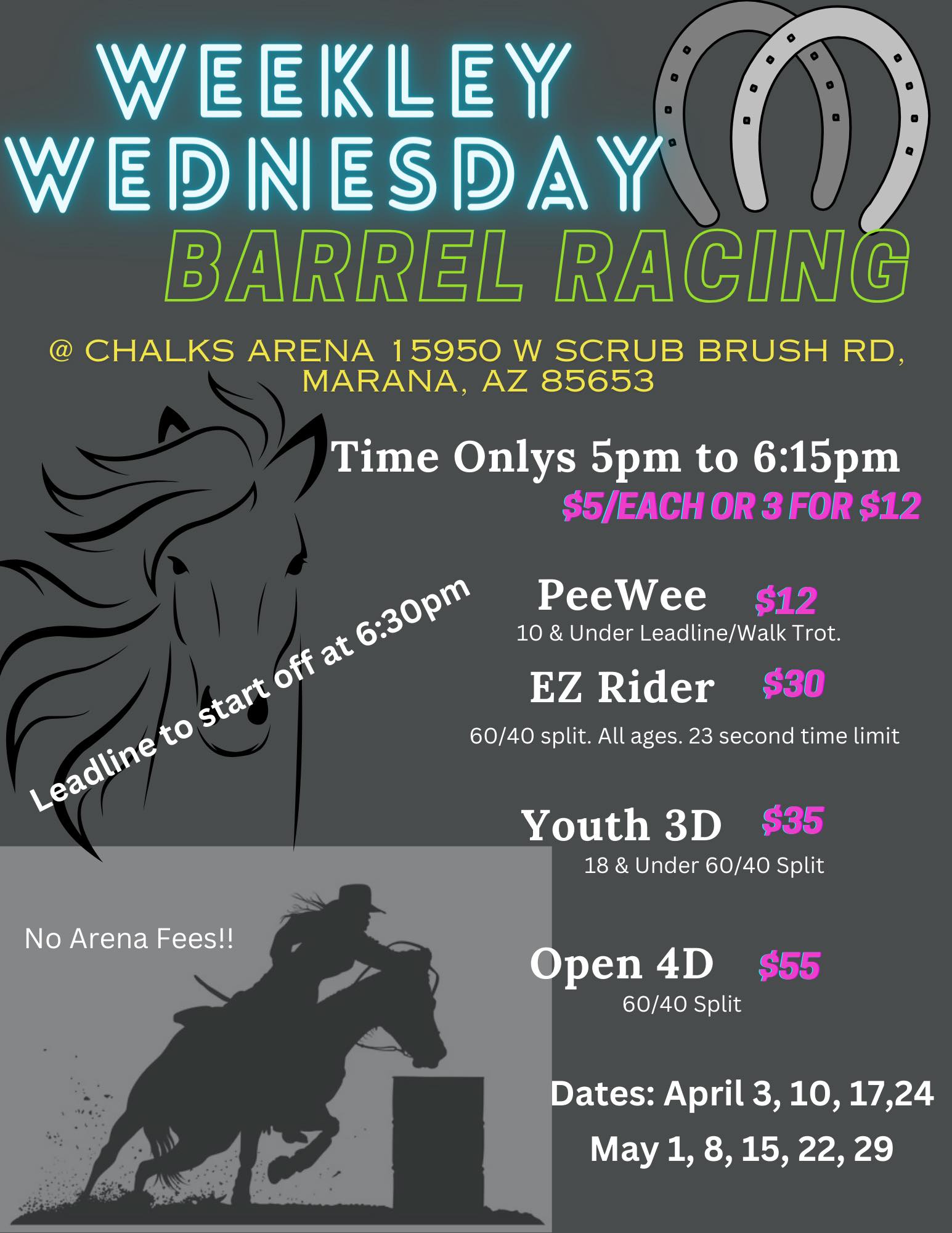 Chalks Weekly Wednesday Barrel Race